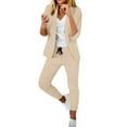 thumbnail image 1 of Ensemble de Costume de Bureau pour Femmes Pantalon Costume Pantalon Costume Pantalon 2 Rompers avec Train pour Femmes Ensemble de Costume Deux Pièces Robe Unie pour Femmes Ensemble Ajusté Chandails Sportifs Tenues Pantalon Costume, 1 of 5