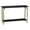 Black Oak, variant on Household Essentials Crown Console Sofa Table with Storage Shelf White Marble and Gold Metal