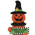 thumbnail image 4 of Adorno de de calabaza para Halloween, artesanías de madera, obra de arte coleccionable, decoración de Halloween para casa encantada, accesorios Estilo E Macarena signo de halloween, 4 of 8