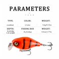 thumbnail image 2 of MInHoues Floating Crankbait Fishing Lure, 1.77" Hard Plastic Artificial Swimbait with Treble Hooks, Realistic Wobbling Bait for Bass and Trout, Freshwater Saltwater Tackle Gear, 2 of 4