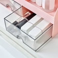 thumbnail image 3 of relayinert Makeup Organizer Open Wide Application Fluent Line Sundries Makeup Products Storage Box Desktop Blue 1Set, 3 of 6
