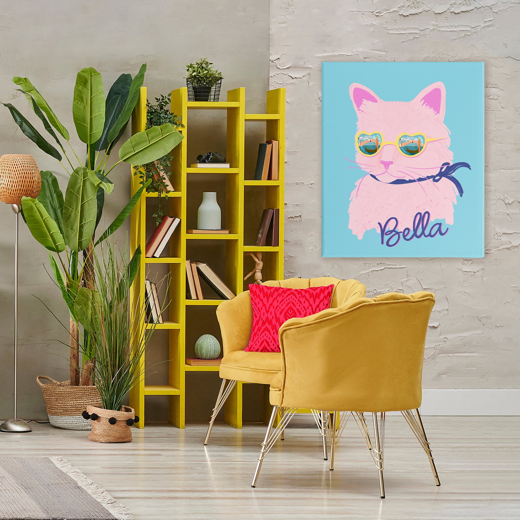 Stupell Industries Cool Cat Bella Canvas Wall Art, design by Steffanie Pisula