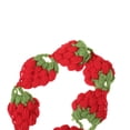 thumbnail image 5 of Breezora Handmade Strawberry Crochet Headband for Girls Women Cute Tie Back Kawaii Red Berry Accessory for Birthday Gifting Parties, 5 of 7