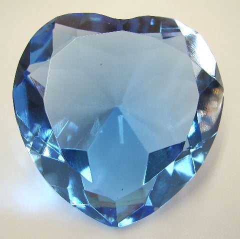 Heart Shape Blue Crystal Heart Shape Blue Crystal