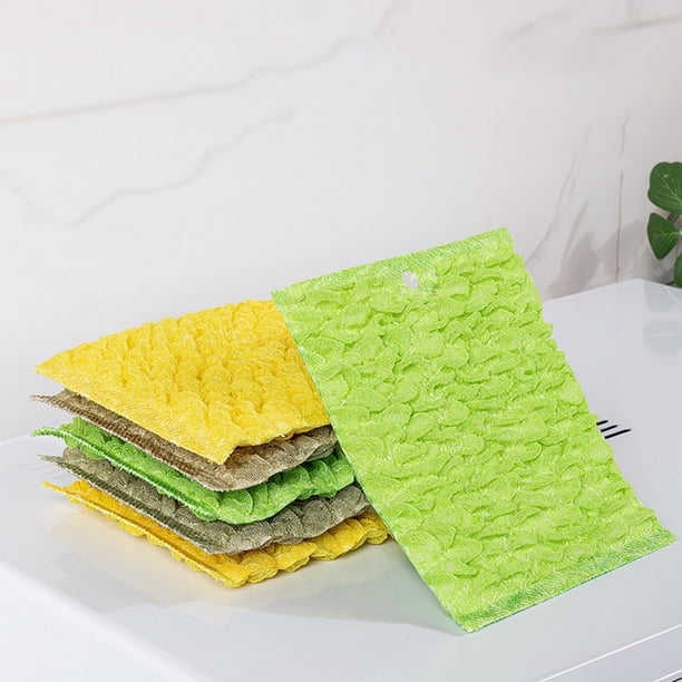 Paño para Lavar Platos, Esponja de Cocina (Paquete de 3), Estropajo Absorbente de Alta Densidad, Paños de Cocina