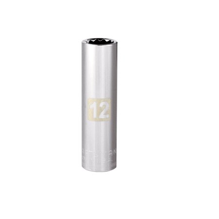 

Craftsman Craftsman CMMT44416 Metric 12 Point Deep Socket 12 MM x 3/8 Inch