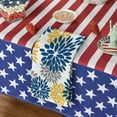 thumbnail image 2 of Sm:)e Blue and Yellow Dahlia Flower Stripe Spring Dish Towels, 4 Count, 2 of 7