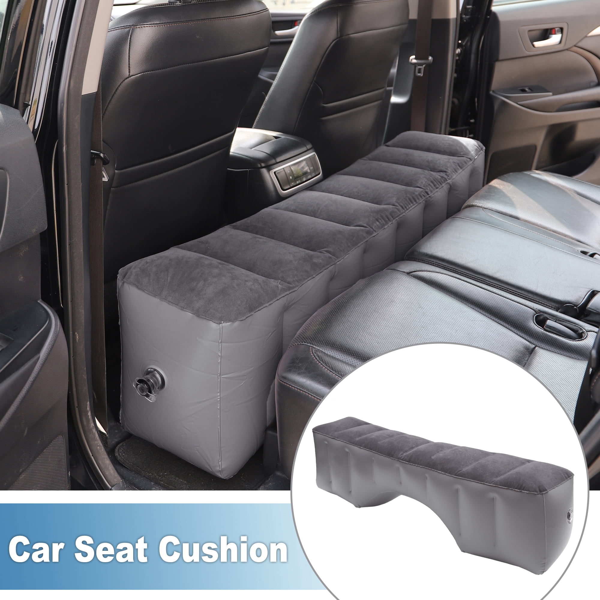 Unique Bargains Car Mattress Sleeping Mat Comfortable Rear Seat Air Bed Gap Pad for Napping Travel Gray