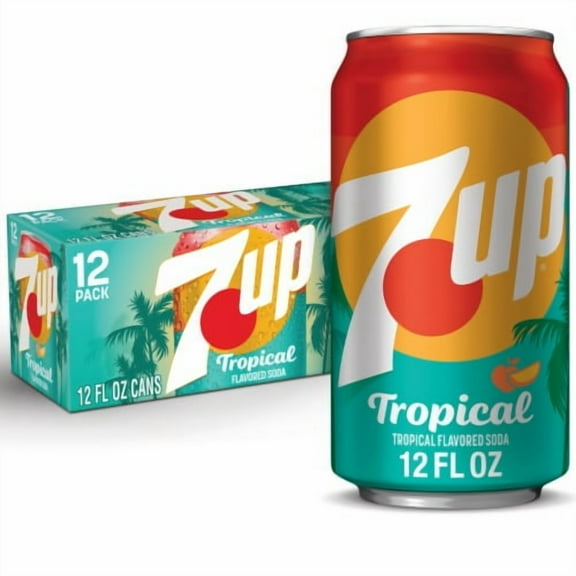 2X-7UP Tropical Caffeine Free Soda Cans - 12 fl oz - 12 pk