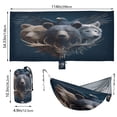 thumbnail image 2 of Hanging Hammock Portable Travel Camping For Outdooor Beach Camping Hiking Heads Of Various Animals, 2 of 8