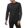 thumbnail image 4 of Pro Club Men's Heavyweight Cotton Long Sleeve Crew Neck T-Shirt-BLK-2XL, 4 of 5