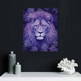 thumbnail image 4 of Creowell Canvas Wall Art for Living Room Lion On Purple Forest Abstract Oil Painting on Canvas Decor Creation Animal Prints Home Decor for Wall Decor Bedroom Porch Office Home Decor 16x20 in/12x16 in, 4 of 4