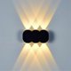 thumbnail image 1 of Lámpara de pared LED 6w Luz de pared de aluminio Ip65 Lámpara impermeable para interiores y exteriores Frosted Up Down Lights para sala de estar Dormitorio Jardín Pasillo 2800-3200k. Afortunado Sencillez, 1 of 5