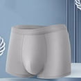 thumbnail image 5 of Mens Modal Boxer Briefs - Seamless Breathable High Elasticity Underwear Mid Waist Comfortable Home Panty Bulge Pouch Trunks Moisture Wicking, 5 of 8