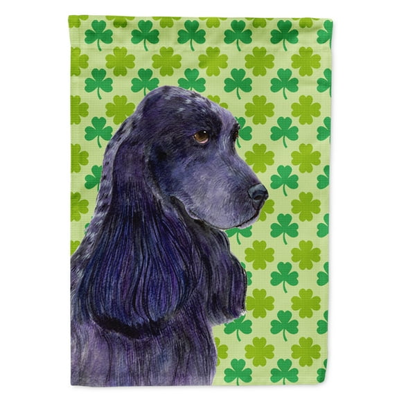 Carolines Treasures SS4402-FLAG-PARENT Cocker Spaniel St. Patricks Day Shamrock Portrait Flag  multicolor