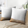 thumbnail image 4 of LALILO Throw Pillow Covers Wood White Wood Desk White Surface Wooden Cushion Cover 18" x 18", 2 Pack, 4 of 6