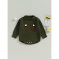 thumbnail image 2 of Bagilaanoe Newborn Baby Girls Knitted Romper Sweater Long Sleeve Bodysuits Letter Embroidery Pullover 3M 6M 9M 12M 24M Infant Warm Jumpers Tops Fall Loose Knitwear, 2 of 8