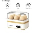 thumbnail image 6 of Rapid Egg Cooker Electric 6 Eggs Capacity, Soft, Medium, Hard Boiled, Poacher, Omelet Maker Egg Poacher With Auto Shut-Off, BPA Free-White, 6 of 17