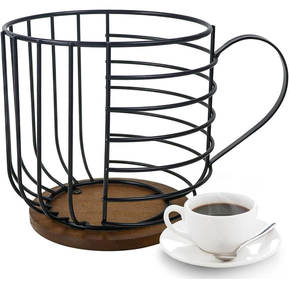 Coffee Pod Holder for K Cups, K Cup Holders for Counter, Mug Shape Coffee Pod Organizer, Coffee Pods Storage Basket for Coffee Bar