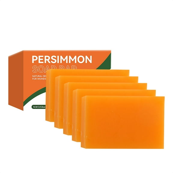 Persimmon Soap Bar for Body Odor Control, Natural Body Wash Soap for Old People Smell Eliminating Odor, Handmade Body Deeply Cleansing Bar Soap for Women Men Deodorizing, Gentle on All Skin Types