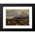 thumbnail image 2 of Eugène Isabey 18x14 Black Modern Framed Museum Art Print Titled - The Port of Dieppe (After 1842), 2 of 5