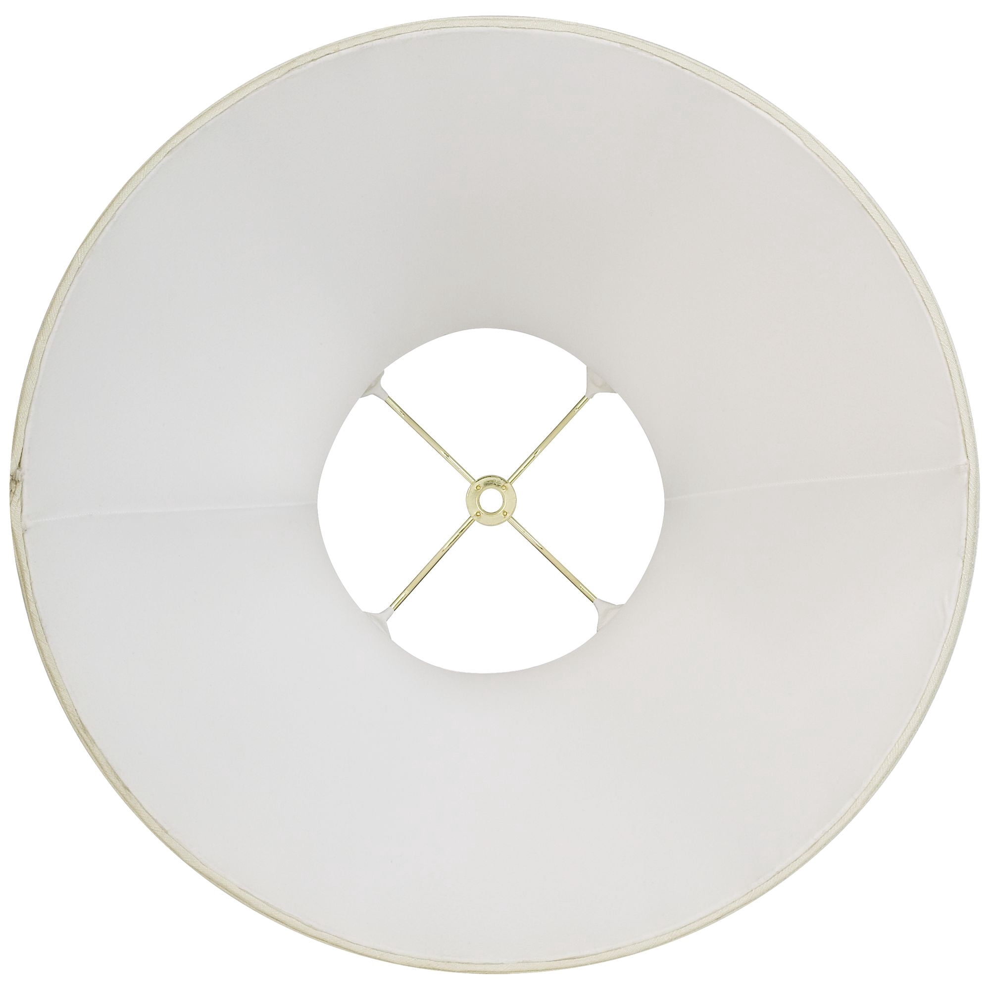 Imperial Shade Creme Medium Bell Lamp Shade 7" Top x 16" Bottom x 12" Slant x 11.5" High (Spider) Replacement with Harp and Finial