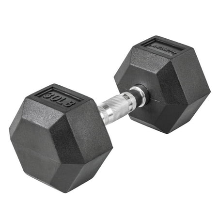 UPC: 0816142018564 | Lifeline Premium Rubber Hex Dumbbell  Single  30 lbs