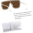 thumbnail image 2 of Rimless  Square Sunglasses for Women Men Flat Top Shield Frameless Sun Glasses, 2 of 6