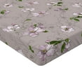 thumbnail image 4 of Ambesonne Sakura Pattern Fitted Sheet, Art Japanese Flowers, King Size, Purple Grey and Fern Green, 4 of 5