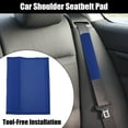 thumbnail image 2 of Motoforti 2 Pcs Flannel Car Shoulder Seatbelt Pad Covers Universal Blue 26x7cm, 2 of 7