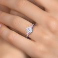 thumbnail image 4 of Gem Stone King 925 Sterling Silver Pink Lab Grown Diamond Ring Set with Moissanite (2.00 Cttw), 4 of 7
