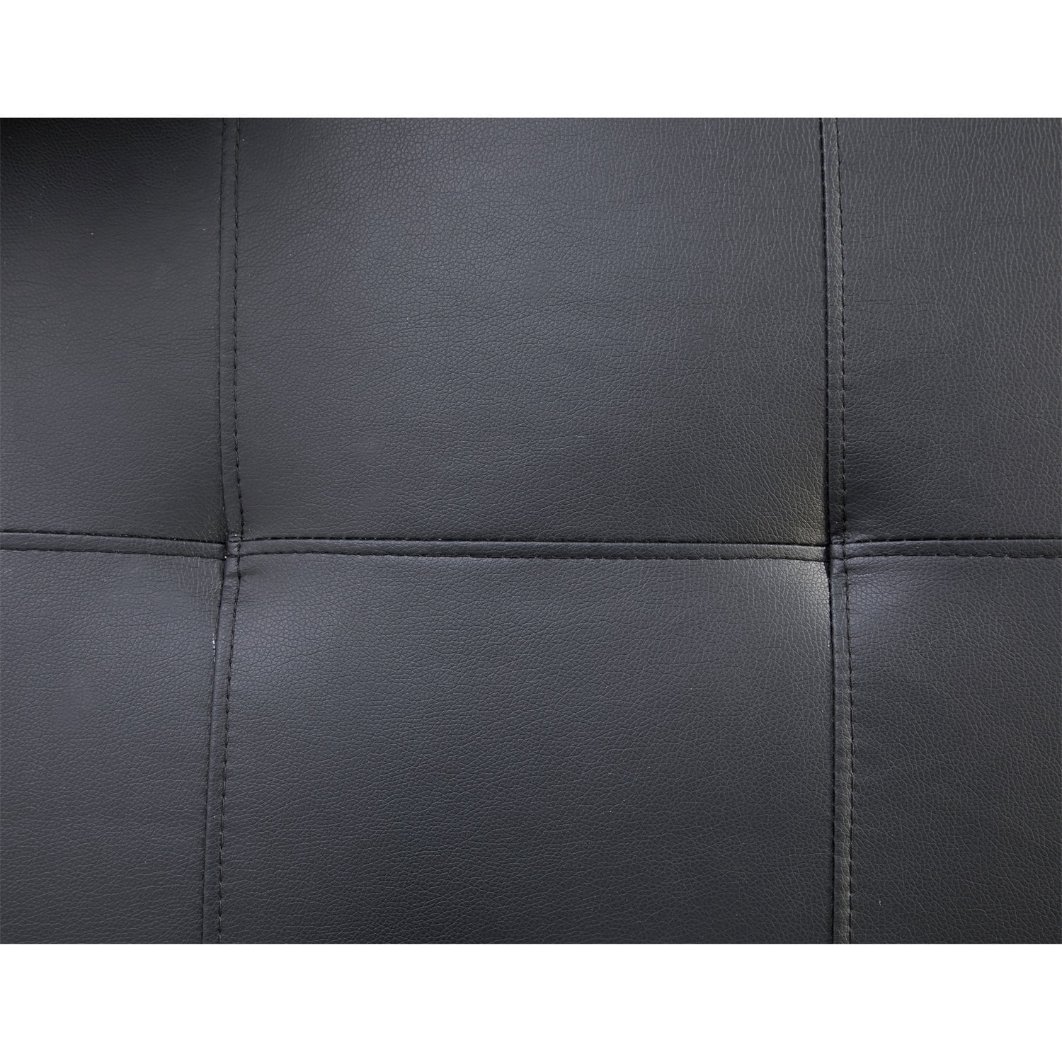 Hommoo Sofa Set, Faux Leather 2-Piece Sofa Living Room Sofa Set,L-Shaped Living Room Sofas,Black