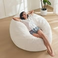 thumbnail image 4 of Bean Bag Chair for Adults, Large 3 ft Bean Bag Chair with Foam Filling, Ultra Soft Fur Lazy Sofa for Living Room Bedroom, Machine Washable Cover, 4 of 7