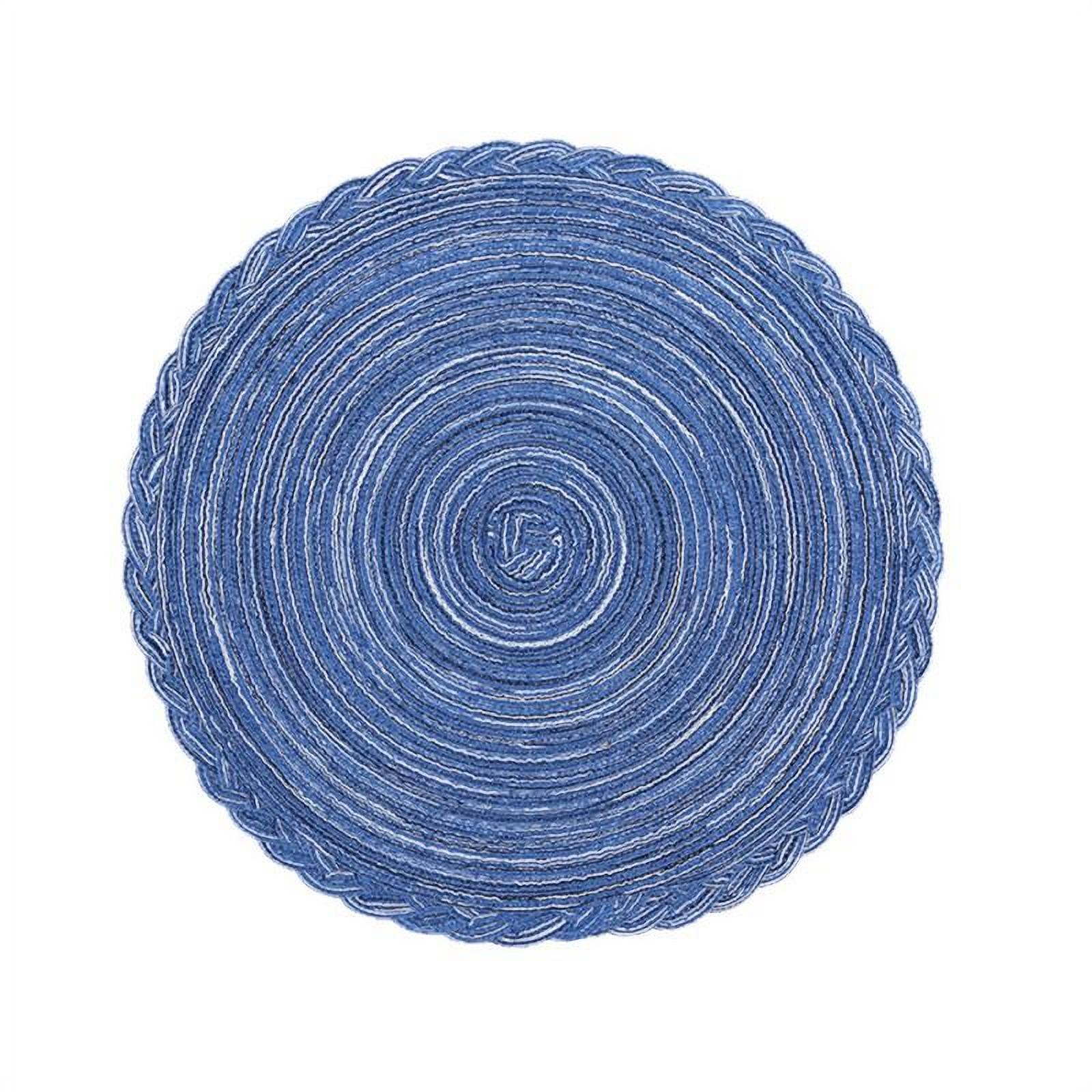 Round Braided Placemats 15 Inch Round Table Mats for Dining Tables Woven Heat Resistant Place