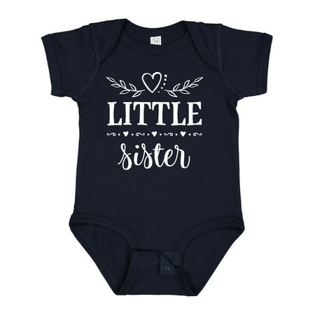 

Inktastic Little Sister Outfit Gift Baby Girl Bodysuit