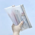 thumbnail image 4 of Estuche para lápices de 2 piezas, bolsa transparente con cremallera, bolsa para lápices de gran capacidad, bolsa multiusos para cosméticos, viajes, bolsas portátiles para mujeres, 4 of 4