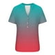 thumbnail image 5 of Camisetas de Verano para Mujeres Casual Camiseta con Cuello en V Botón Arriba Suelto, Camisetas de Mujer Casual para Primavera Verano, 5 of 5