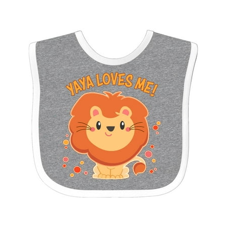 

Inktastic Yaya Loves Me- cute lion Gift Baby Boy or Baby Girl Bib