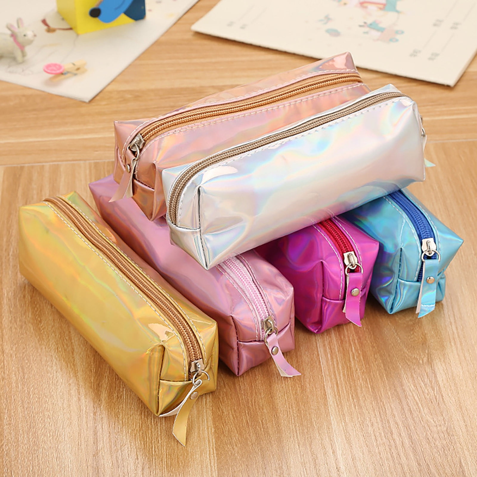 Pencil Case Cosmetic Bag Desk Accessories 17 X 10 X 8cm Multicolor