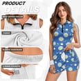 thumbnail image 5 of Yuyamidu Golf Club Womens Tennis Golf Dresses Size S V Neck Womens Athletic Clothing Sets Daisy Sleeveless Golf Athletic Workout Exercise Dress with Shorts and Pockets, 5 of 7