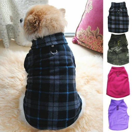 Pet Dogs Autumn Winter Thickened Vest Coat Small Medium Dogs Warm Costume with Traction