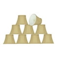 thumbnail image 1 of Aspen Creative 30274-9 Small Bell Shape Chandelier Clip-On Lamp Shade Set (9 Pack), Transitional Design in Beige, 5" bottom width (3" x 5" x 4" ), 1 of 6