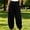 Black, variant on Gamviast Womens Wide Leg Pants Elastic Waist Crinkle Gauze Full Length Trousers with Pockets Ruffle Hem Lightweight Beach Vacation Casual Wear Light Blue S