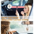 thumbnail image 2 of Christian car air freshener, Jesus Christian car accessories interior hanging 2, Nehemiah 8:10 the joy of the Lord floral car freshener scent, women's women's religious gift (black), 2 of 5