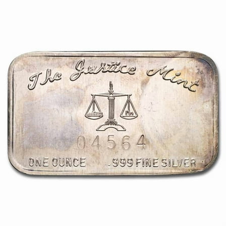 1 oz Silver Art Bar - The Justice Mint (Random Motif)