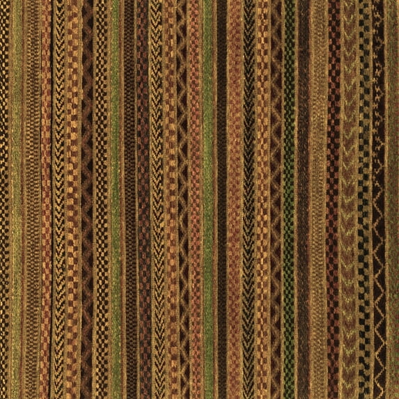 Ahgly Company Indoor Square Oriental Brown Modern Area Rugs, 6' Square