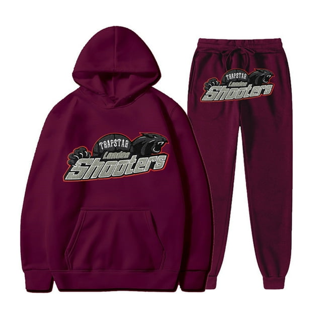 Pantalones de manga larga de felpa para mujer, jersey holgado con estampado de letras y sudadera con capucha de cuerda, de dos piezas(Compre 2 y ahorre 10%)