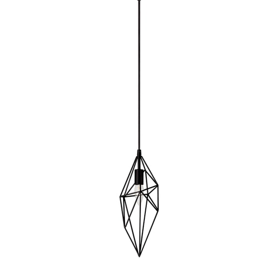 Livex Lighting One Light Pendant, Black Finish
