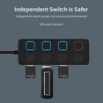 thumbnail image 4 of USB 2.0 HUB Multi 4 puertos Splitter Expander Adaptador de corriente USB para PC portátil, 4 of 6