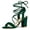 Green, variant on Women's Shoes Faux Suede Lace Up Block Heel Slingback Open Toe Sandals Haze Blue 11
